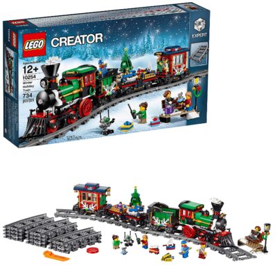 LEGO Creator Expert Winter Holiday Train 10254 Christmas Train Set with Full Circle Train Track, Locomotive