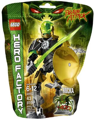 This is an image of LEGO hero factory ROCKA toy for kids