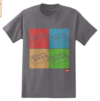 this is an image of LEGO printed men's t-shirt.