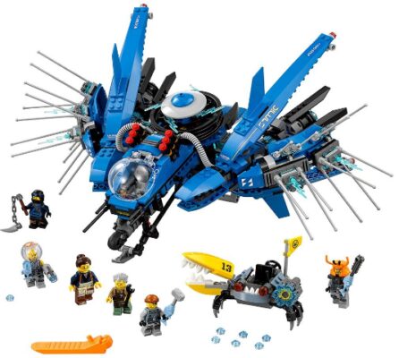 This is an image of LEGO Ninjago Movie Lightning Jet 70614 Building Kit