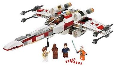 This is an image of kid's LEGO star wars X wing starfighter 6212 building set