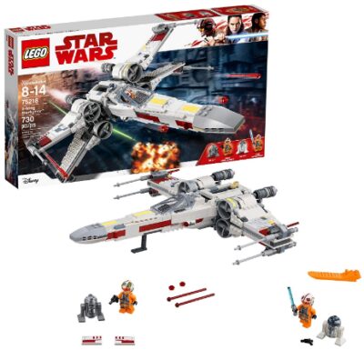 This is an image of LEGO star wars X wing starfighter building set