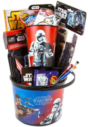 This is an image of kid's LEGO star wars gift basket prefilled 