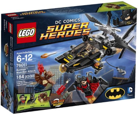 This is an image of LEGO superheroes man-bat attack for kids