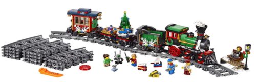 This is an image of LEGO winter goliday train constuction set for kids