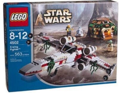 This is an image of LEGO star wars x wing fighter building set