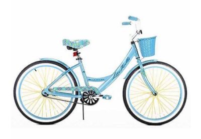 this is an image of a light blue cruiser bike for kids ages 12 and up.