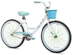 this is an image of a light blue cruiser bike for kids ages 12 and up