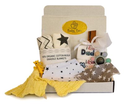 this is an image of a new baby essentials kit, a perfect gift for moms.