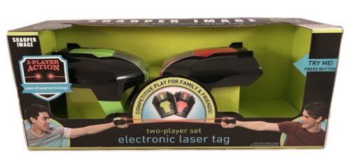 this is an image of a laser tag electronic game for kids. 