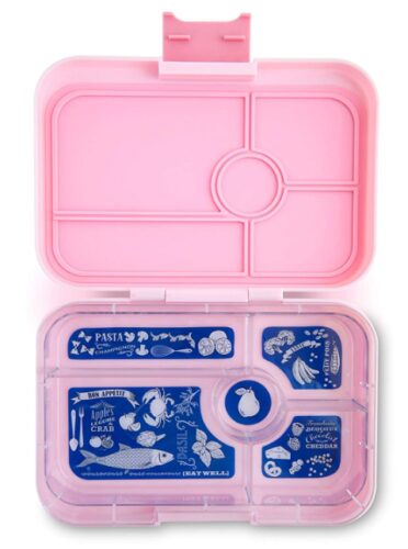 this is an image of a pink leakproof bento lunch box for kids and teens. 