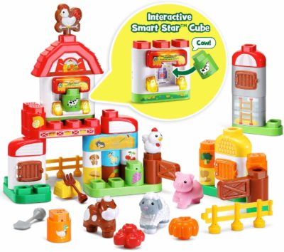 This is an image of a multicolor family farm LeapBuilders by LeapFrog. 