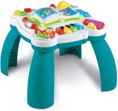 This is an image of a green colorful musical table for toddlers by LeapFrog. 