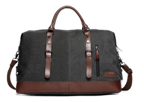 this is an image of a leather carry on bag for men. 