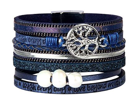 this is an image of a leather cuff bracelet for 16 year old girls. 