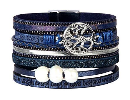 this is an image of a leather cuff bracelet for 16 year old girls.