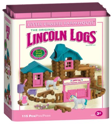 this is an image of a 115-piece Little Prairie Farmhouse building set for kids ages 3 and up. 
