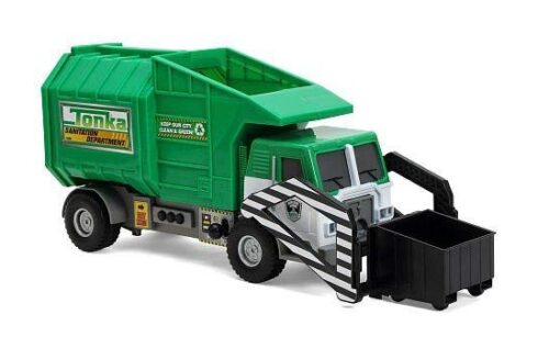 this is an image of a loader garbage & waste department toy truck for kids. 