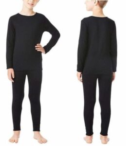 boy in black long johns