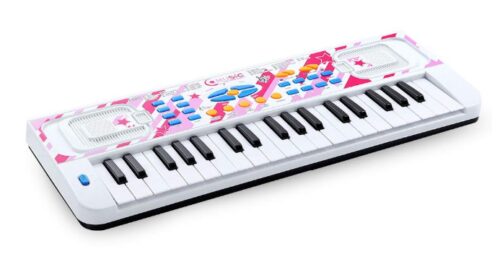 this is an image of a Love & Mini piano toy for kids. 