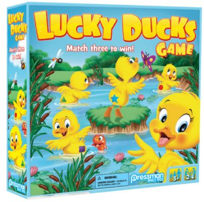 This is an image of Lucky Ducks , The Memory and Matching Game that Moves