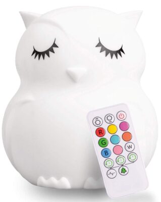 this is an image of an animal silicone night light with touch sensor for infant and toddler. 