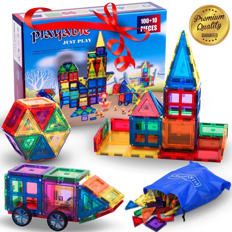 Mega magnetic building blocks set for kids