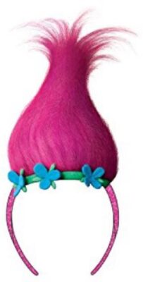 this is an image of a Magenta headband with Troll hair.