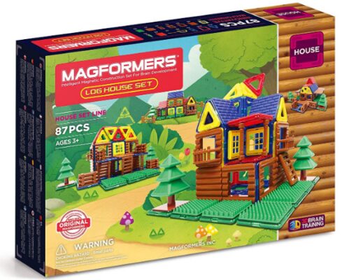 This is an image of Magformers log cabin for kids