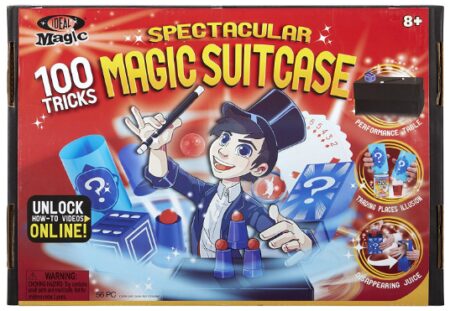 This is an image of Magic suitcase have over than hundred tricks for kids