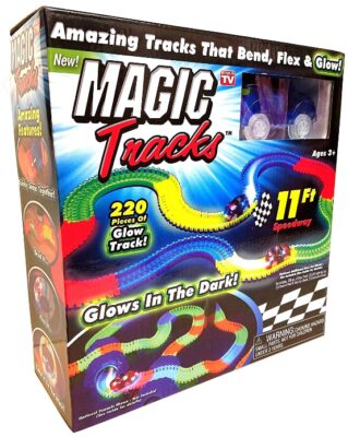 This is an image of kid's magic tracks race speedway in wonderful colors