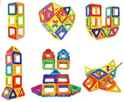 This is an image of kid's magnetic blocks STEM in colorful colors