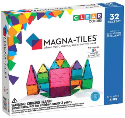 This is an image of Toddler's magnetic building blocks in colorful colors