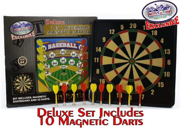 Magnetic dartboard with 10 darts Featuring Standard Darts & Baseball Games for kids