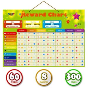 Magnetic Reward Behavior Star Chore Chart for One or Multiple Kids