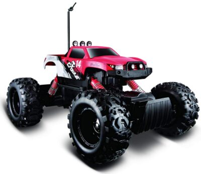 This is an image of remote control vehicle in pink and black colors