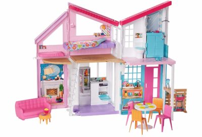 This is an image of a 2 story malibu barbie house playset. 