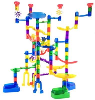 this is an image of a 100-piece Marble run super set. 