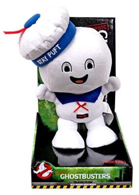 this is an image of a Ghostbusters Marshmallow man talking plush. 