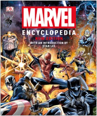 This is an image of kid's Marvel encyclopedia book