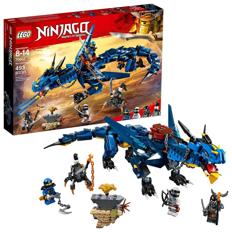 lego NINJAGO Set with dragon and boxset