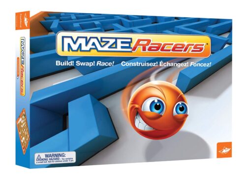this is an image of a Maze Racers building and racing game for kids age 10 years old and up.