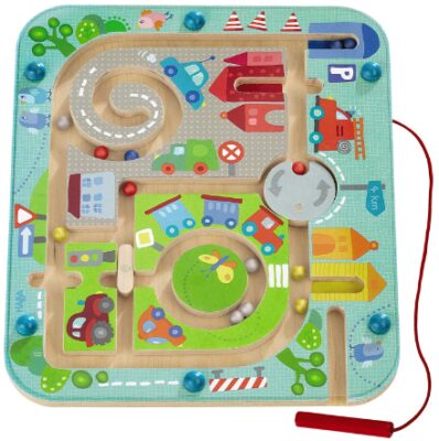 This is an image of Toddler's maze magnetic game in colorful colors