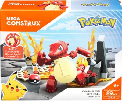 This is an image of kids pokémon building kit have charmeleon caracter