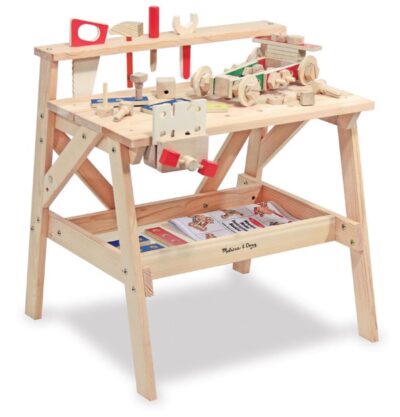 This is an image of Melissa and doug wooden workbench toy