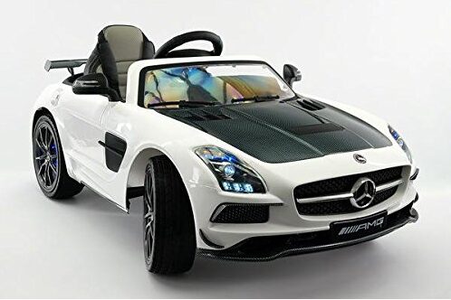 This is an image of MERCEDES SLS AMG ride on toy car - white