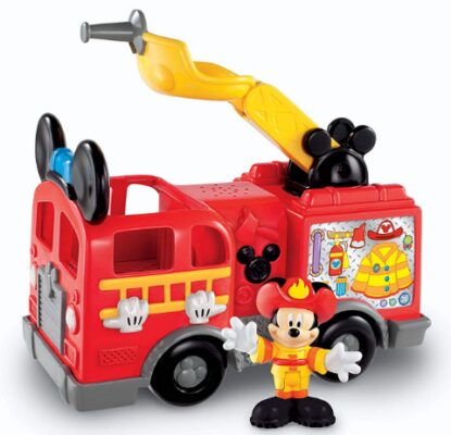 This is an image of mickey mouse fire truck