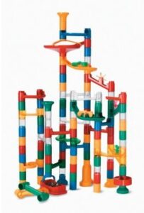 this is an image of a 123-piece marble run set.