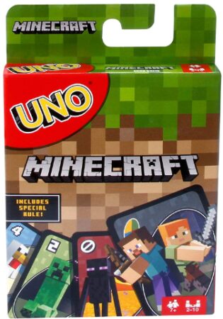 This is an image of Minecraft Uno card game 