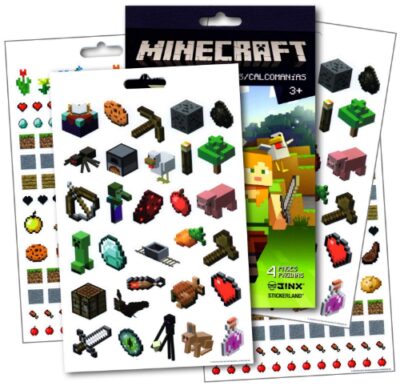 This is an image of Minecraft stickers pack